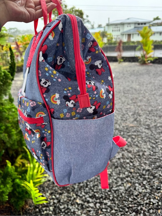 Disney NWOT Minnie Mouse Backpack Diaper Bag Travel Backpack Rainbow Print main image 10